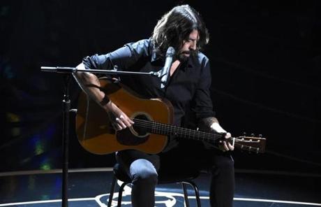 Dave Grohl performed during the in memoriam tribute at the Oscars.

